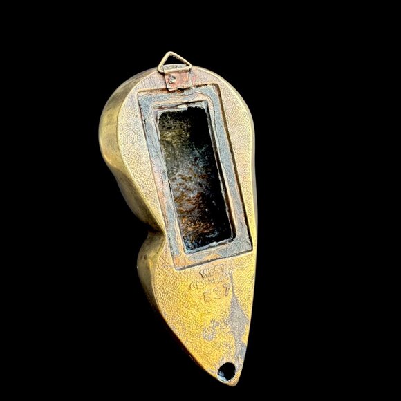 Vintage Brass Mother and Child Virgin Mary Wall Hanging Bust West Germany - Picture 4 of 6